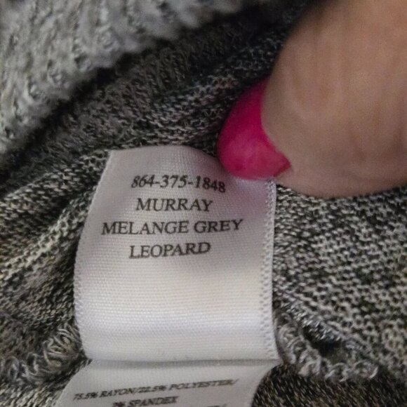 Rails Murray Sweatshirt Melange Grey Leopard Pullover Hooded Size M - Picture 9 of 10
